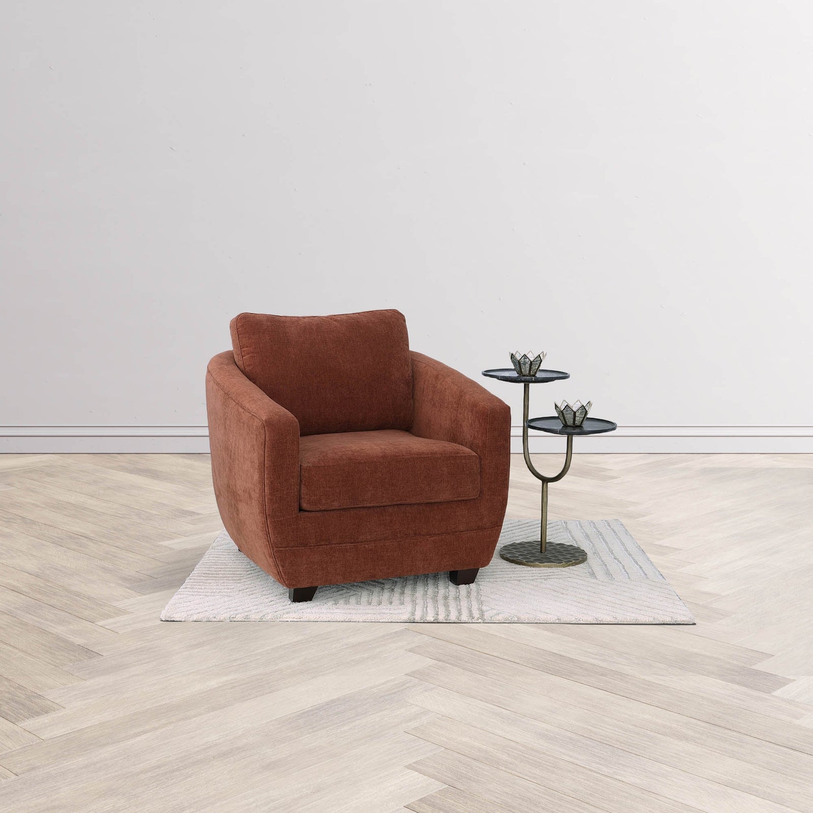 Baltimo Club Chair - Deep Rust