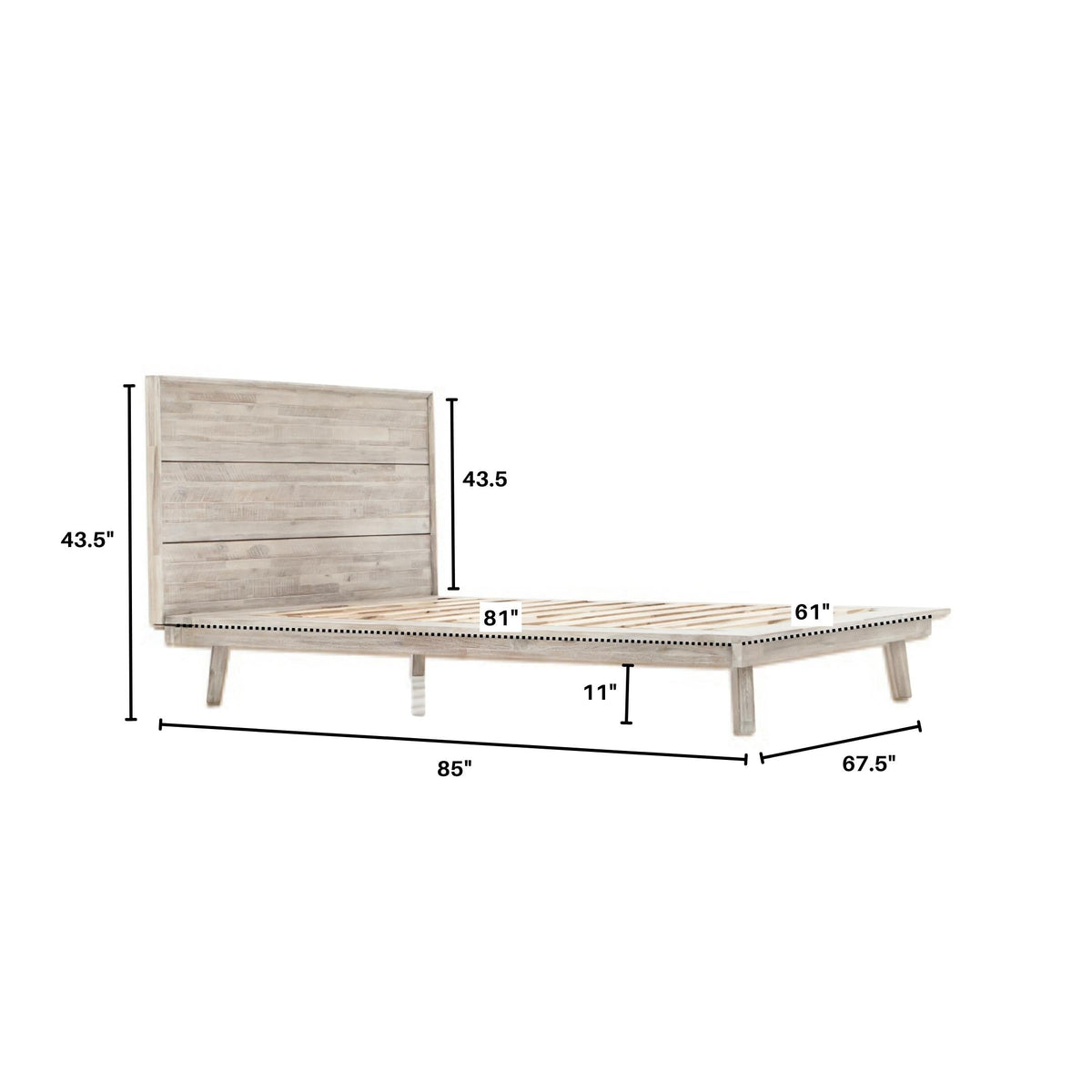 Gia Queen Bed - Light Driftwood
