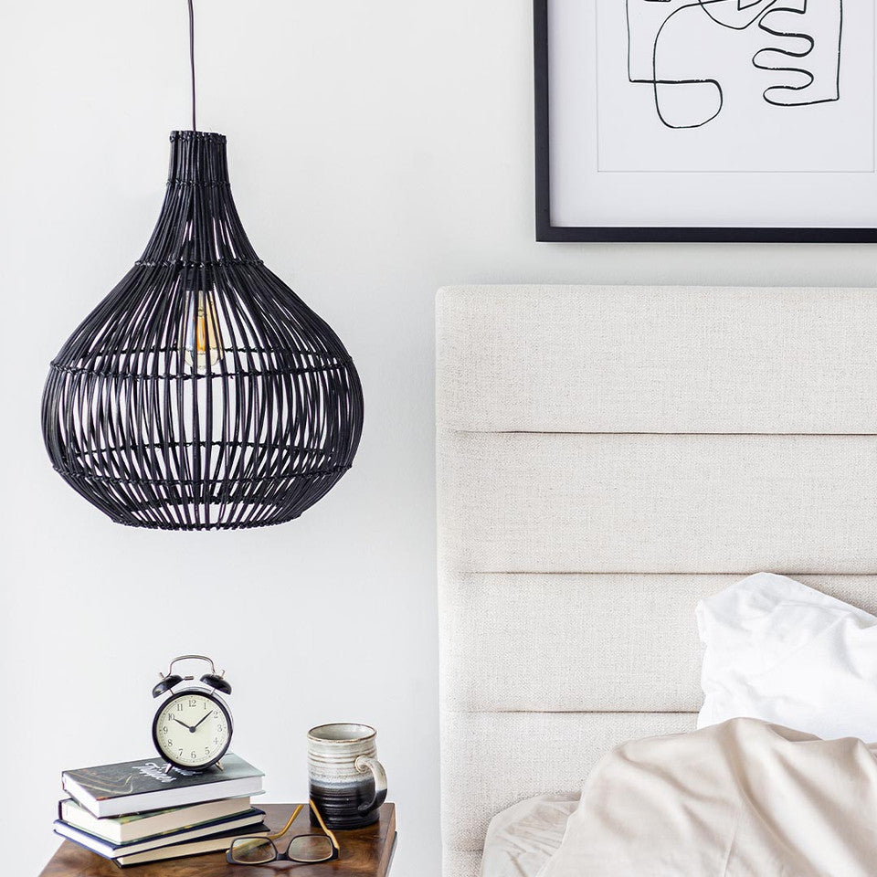 Justin Bed Tall- &quot;Cream&quot; Fabric