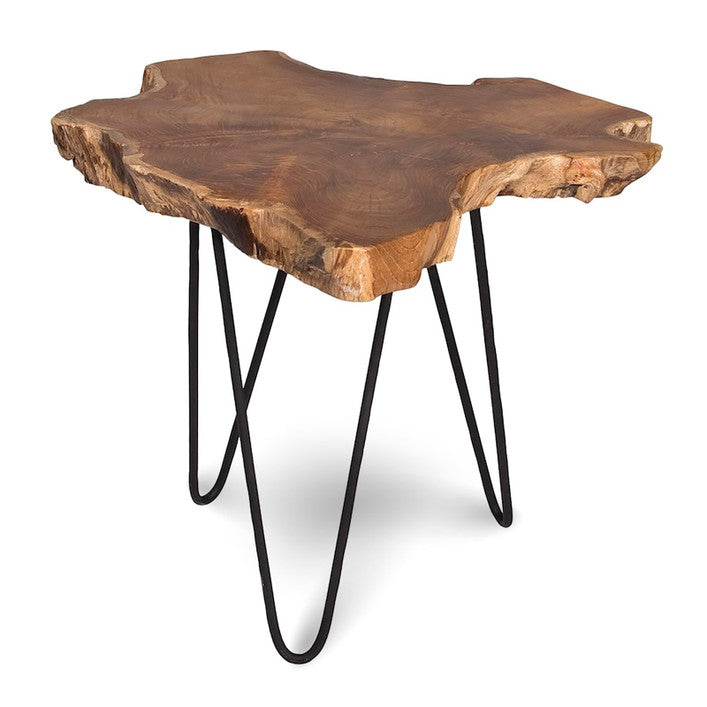 Natura Hairpin Nesting Teak Live Edge Table Large