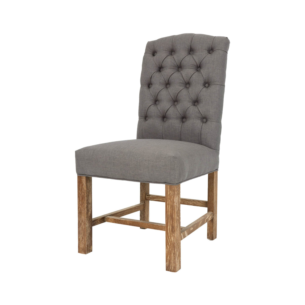 York Dining Chair - Charcoal Grey &amp; Natural Legs