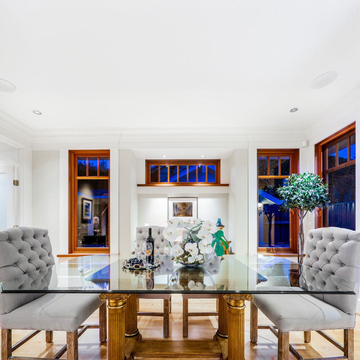 York Dining Chair - Charcoal Grey &amp; Natural Legs