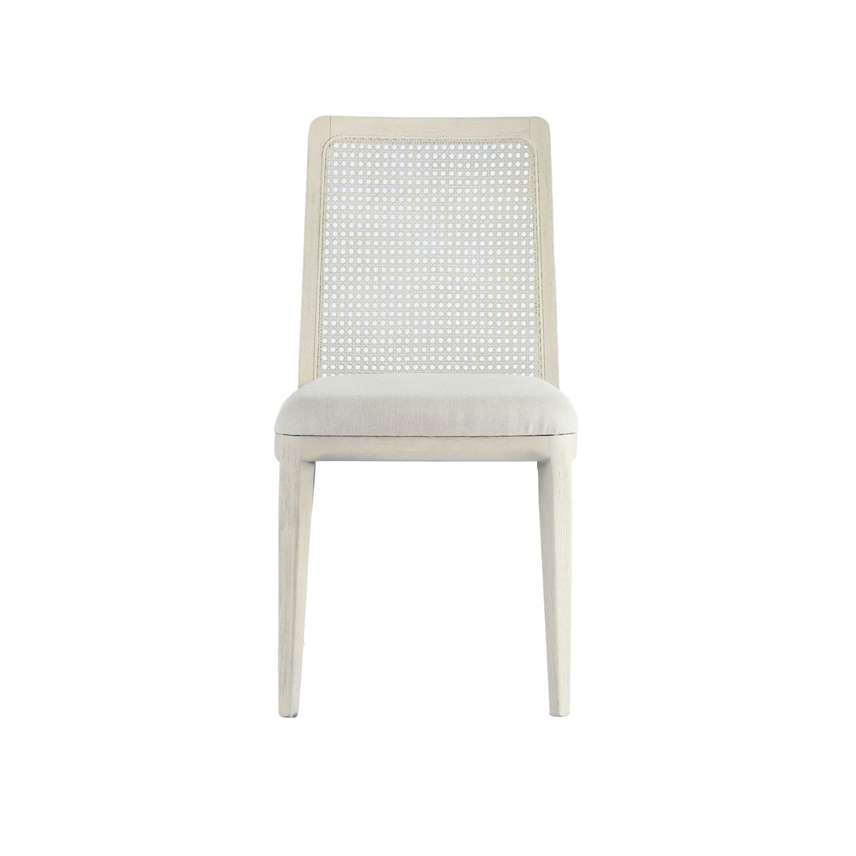 Cane Dining Chair - Beige/White Wash Frame