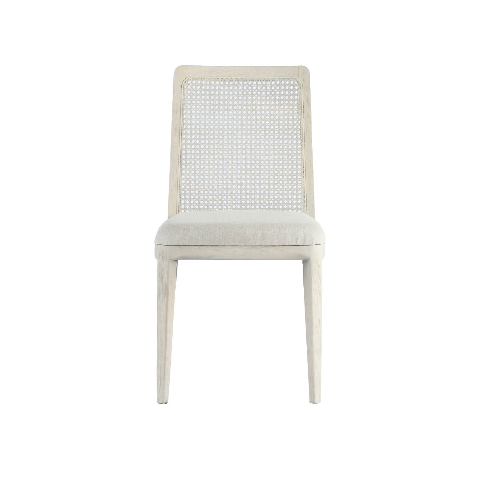Cane Dining Chair - Beige/White Wash Frame