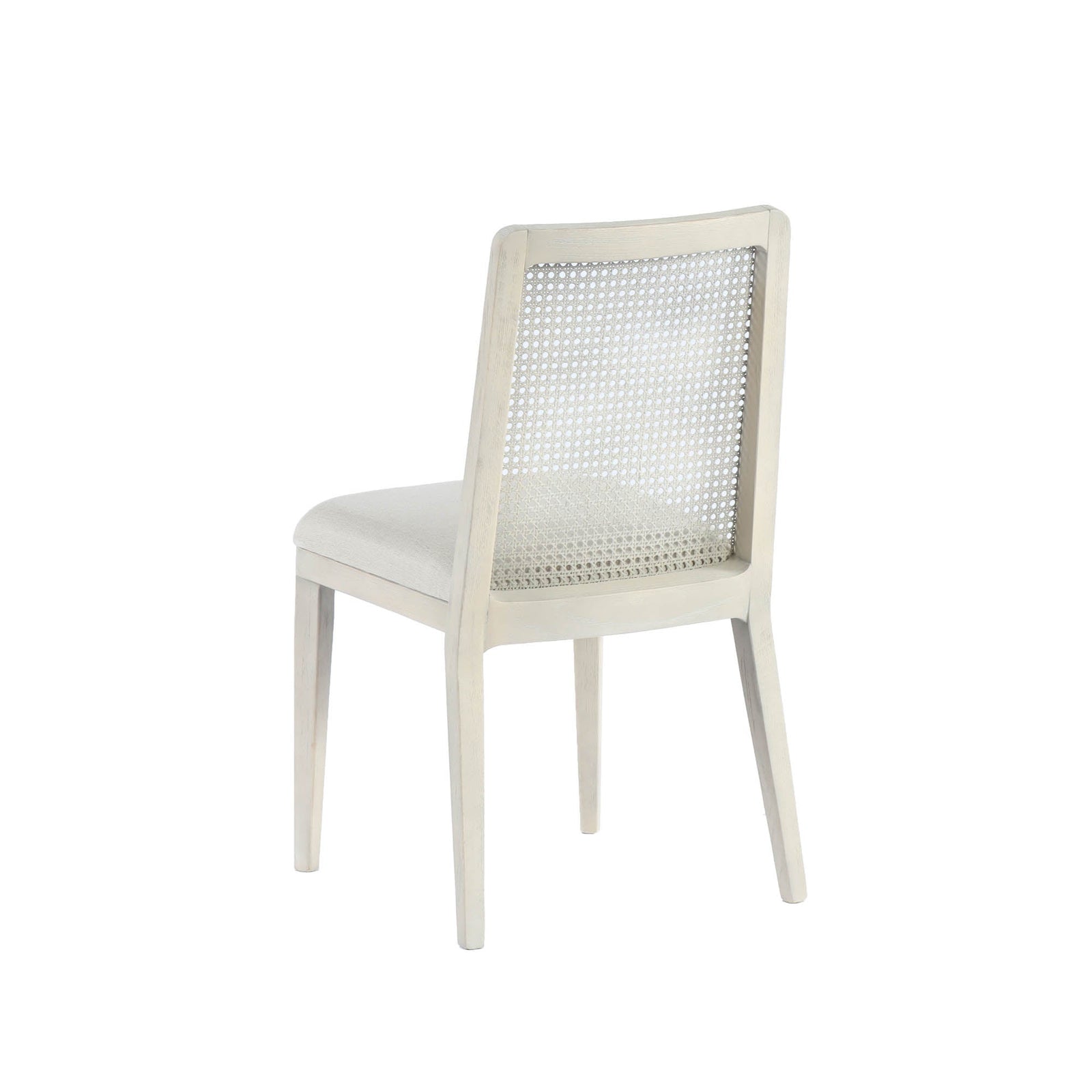 Cane Dining Chair - Beige/White Wash Frame