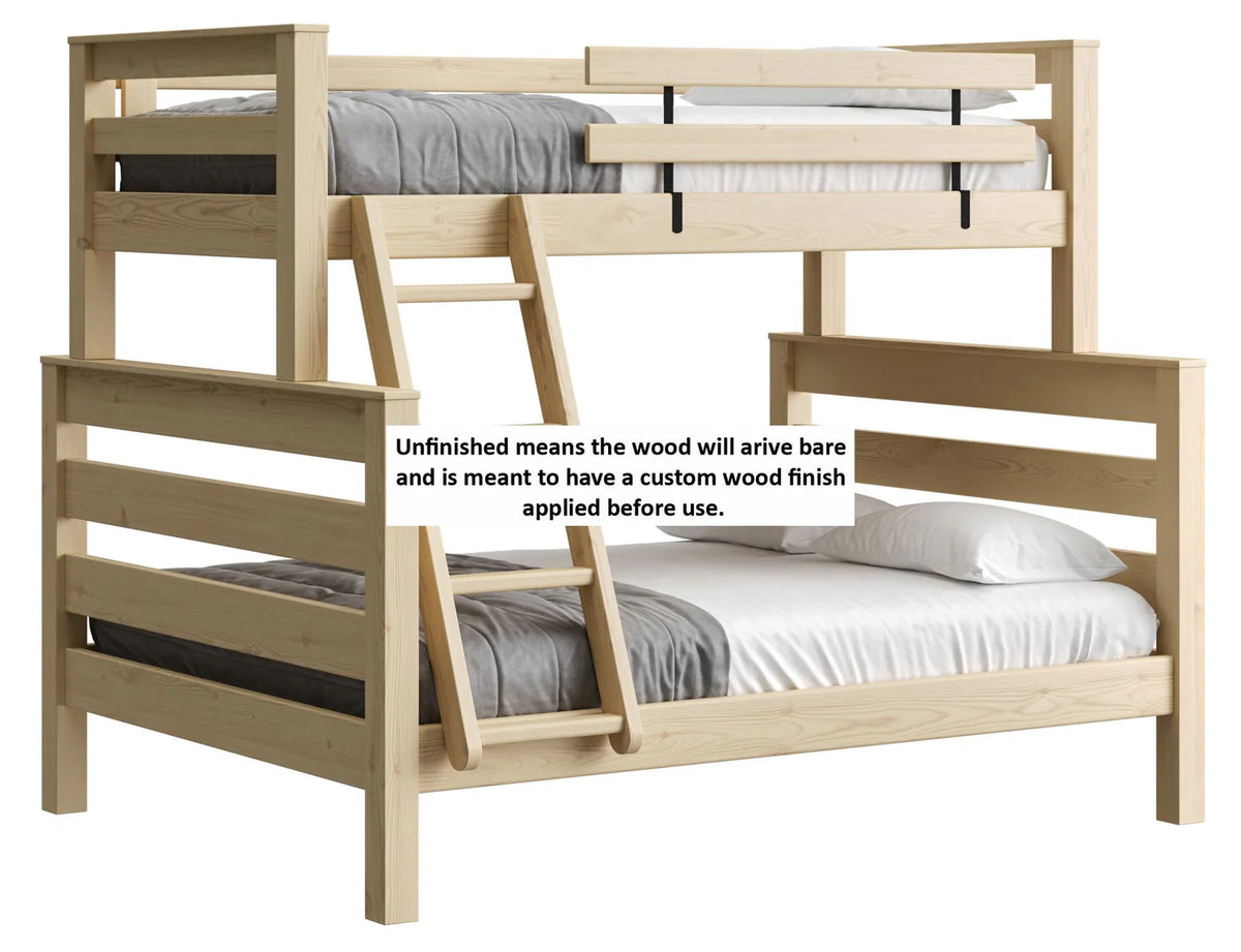 TimberFrame Bunk Bed TwinXL over Queen, Offset