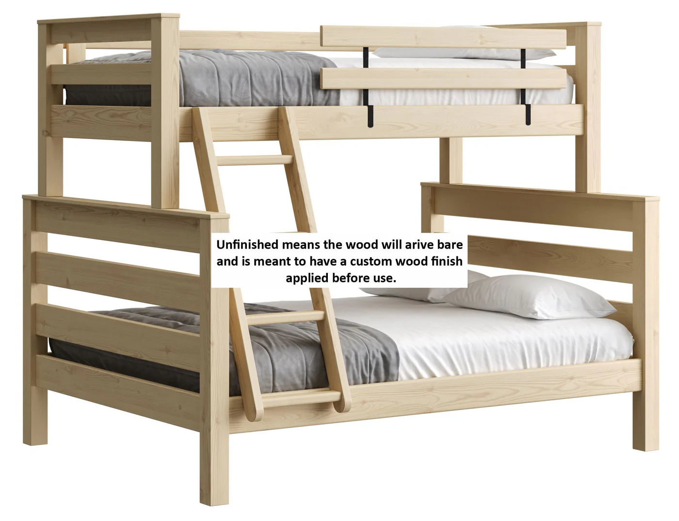 TimberFrame Bunk Bed TwinXL over Queen, Offset