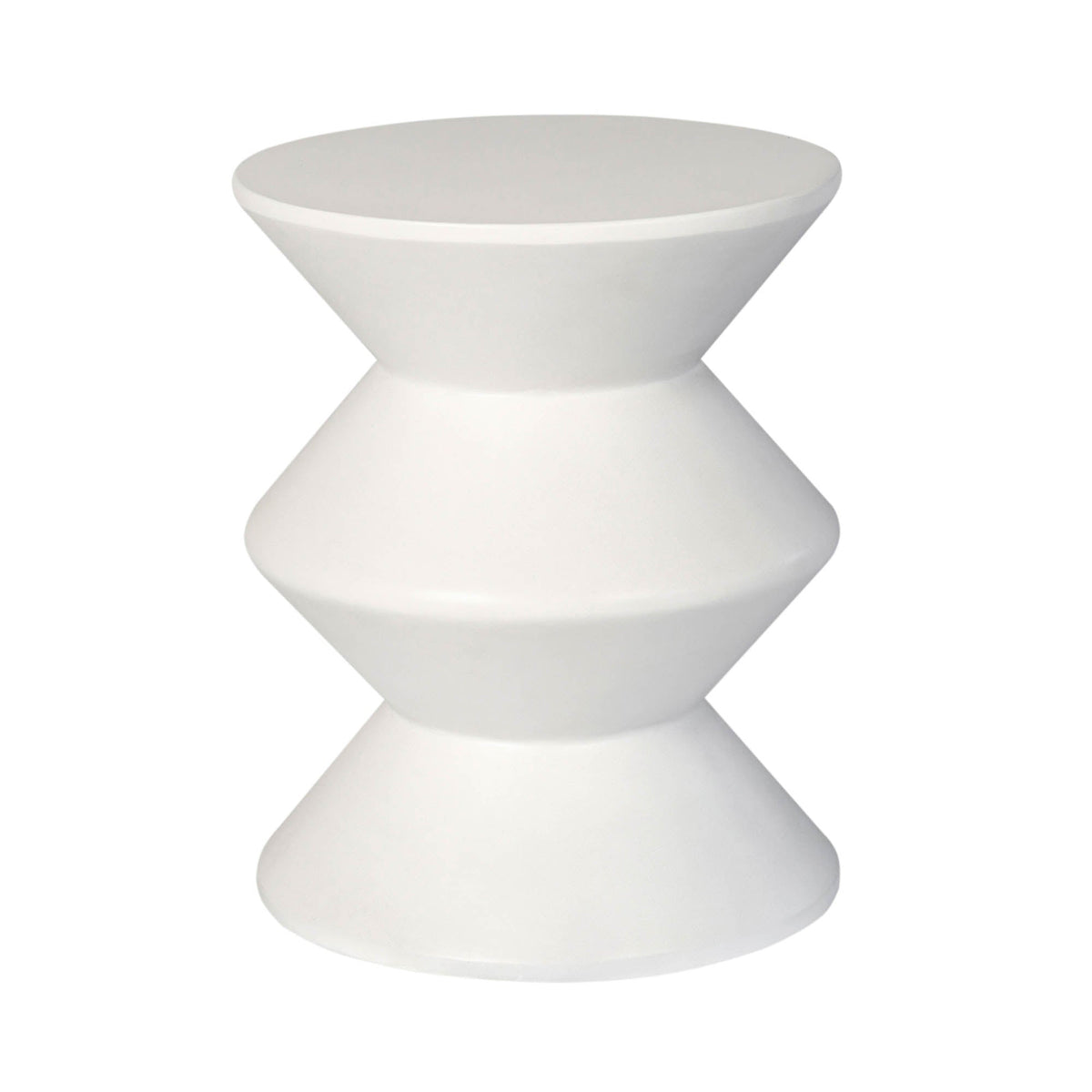 Concrete Inverted Side Table - White