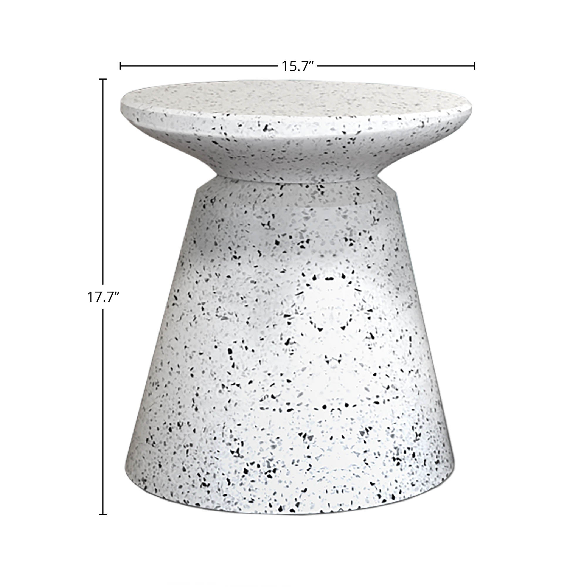 Concrete Mineral Side Table - Terrazzo