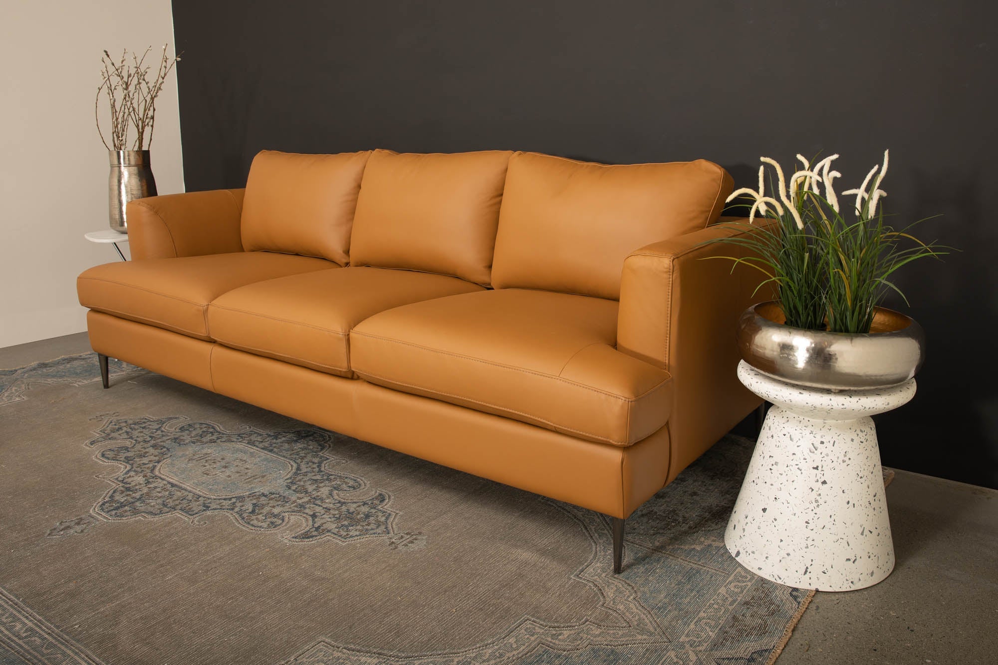 Concrete Mineral Side Table - Terrazzo