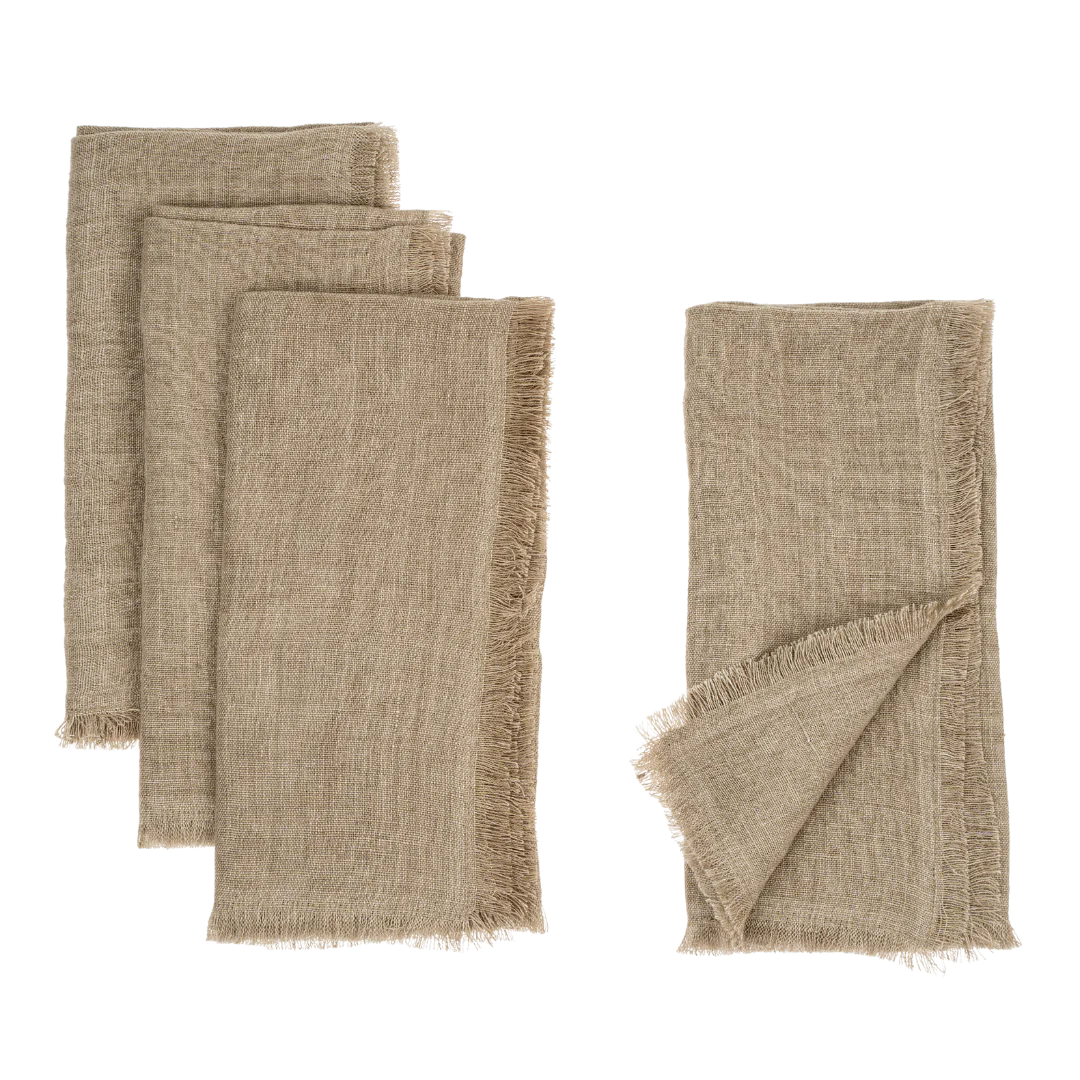 Lina Linen Napkins Sand
