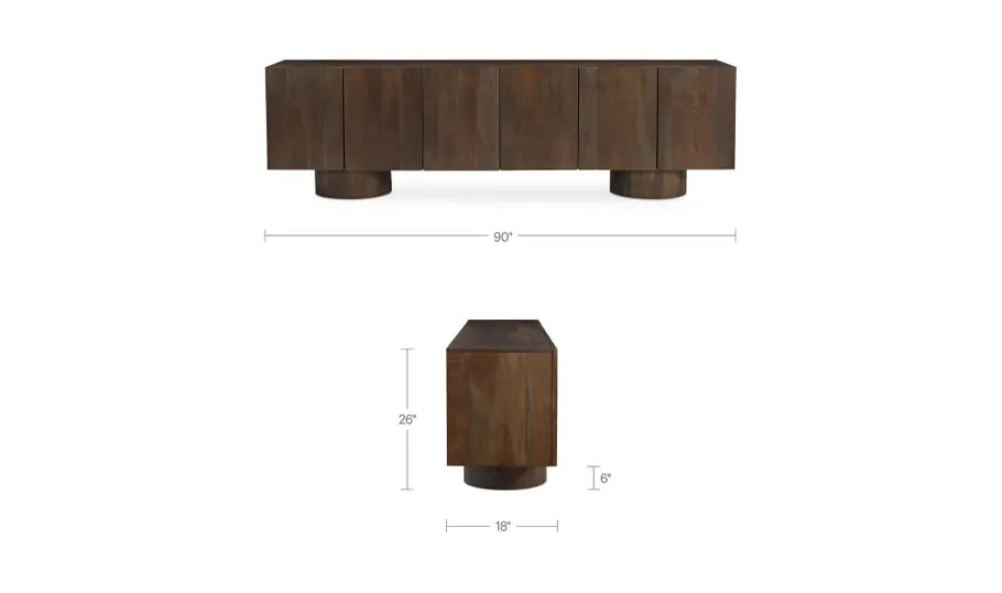 Hadley Media Unit Warm Brown