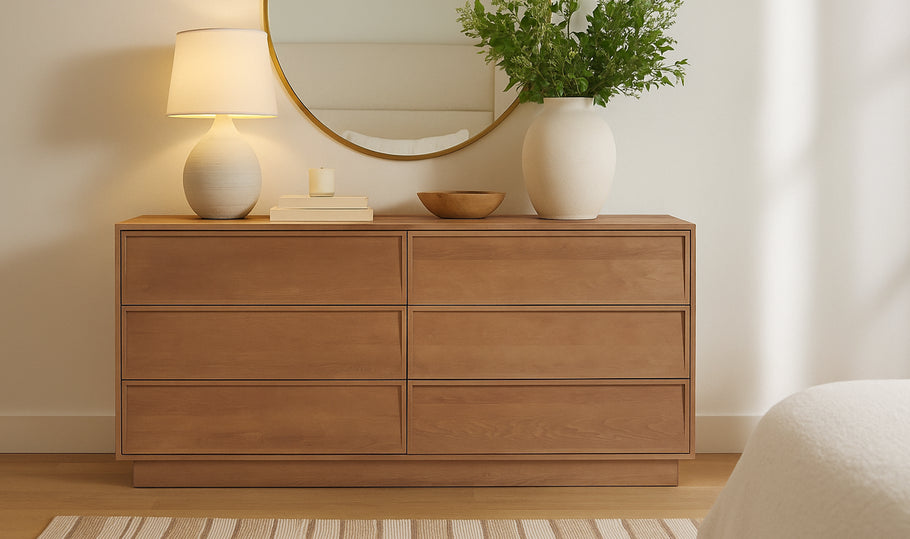 Hudson 6 Drawer Dresser Natural