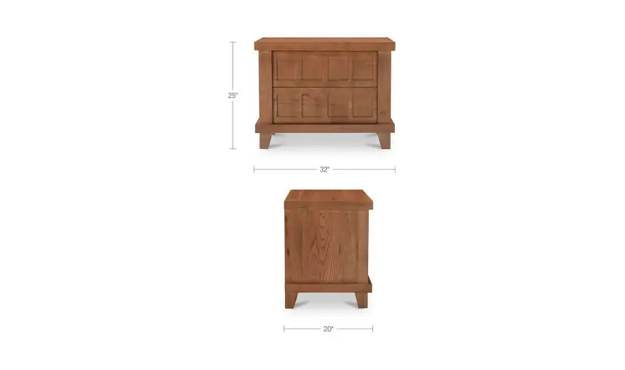Enya Nightstand Red Oak