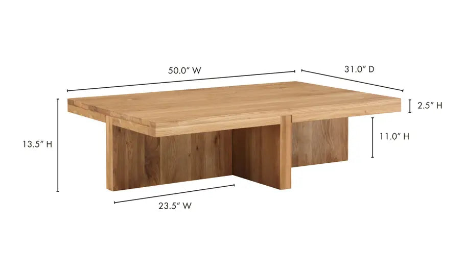 Folke Rectangular Coffee Table Natural