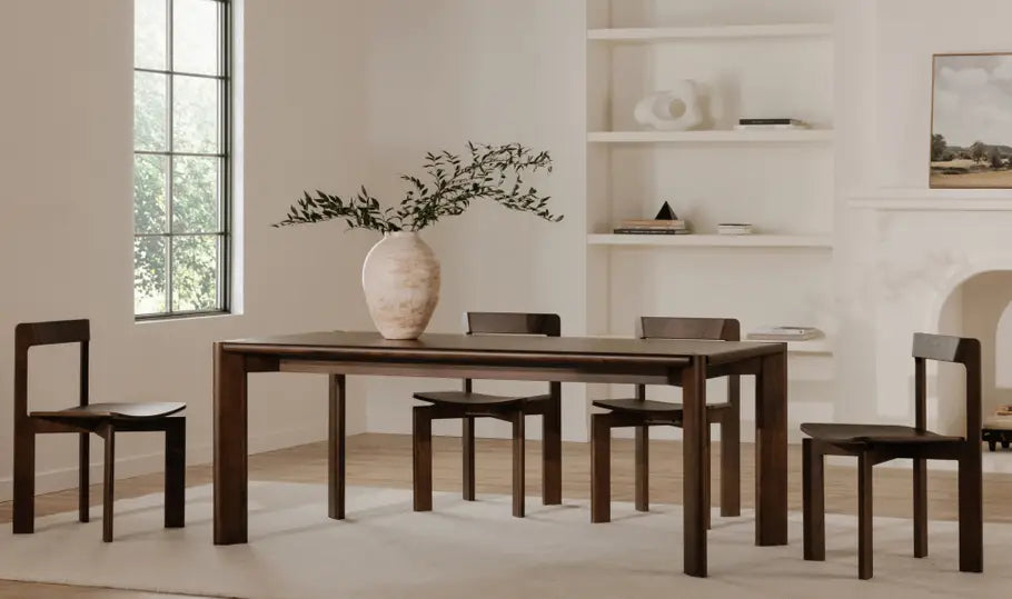 Daifuku Large Dining Table Walnut Stained Ash