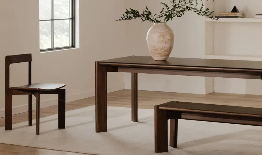 Daifuku Large Dining Table Walnut Stained Ash