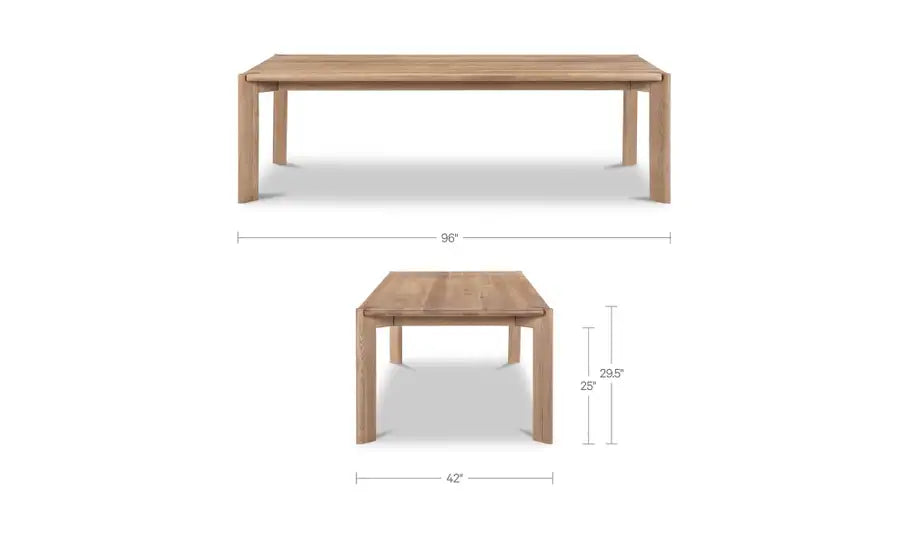 Daifuku Large Dining Table Brushed Natural Oak