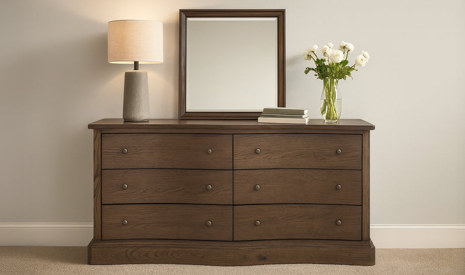Clarence 6 Drawer Dresser Warm Brown