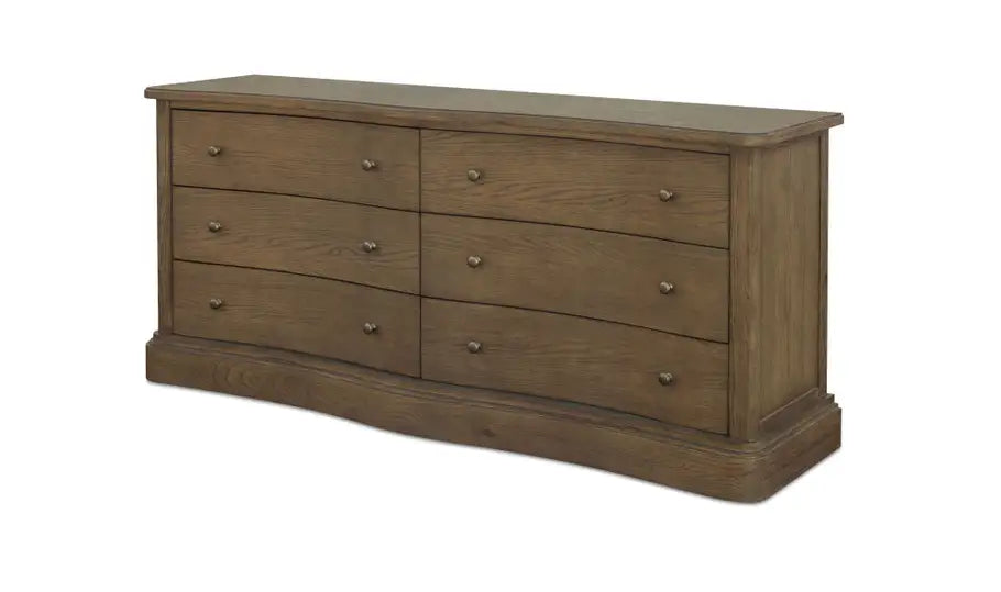 Clarence 6 Drawer Dresser Warm Brown