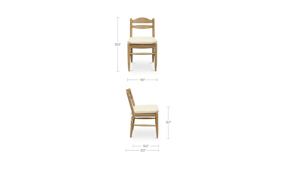 Tate Dining Chair Beige - Set Of Two