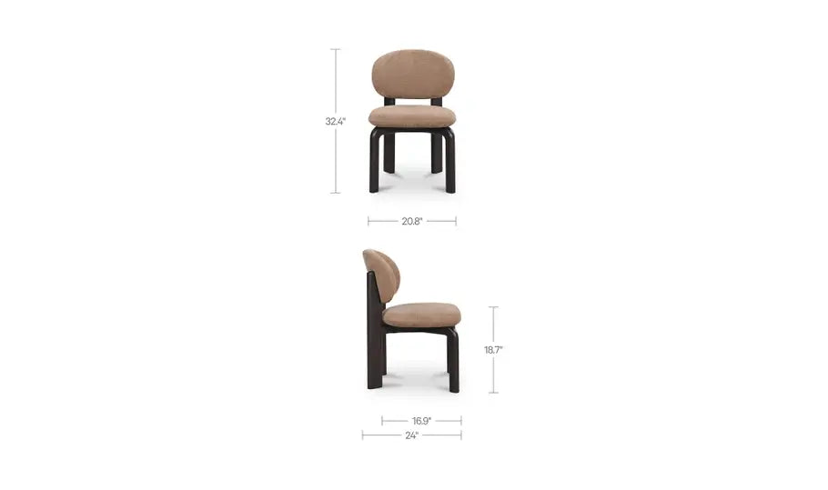 Sami Dining Chair Brown Set Of Two