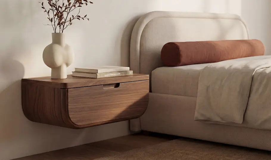 Hettie Floating Nightstand Dark Brown