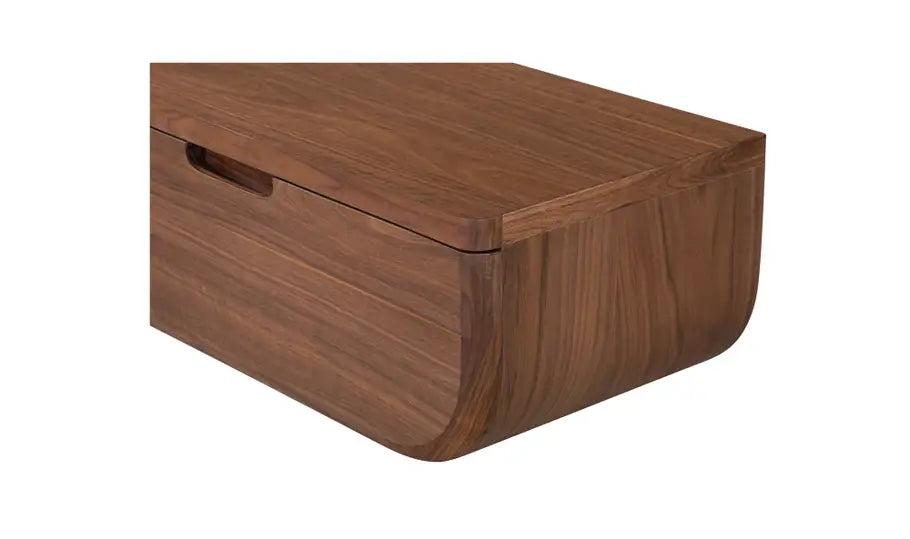 Hettie Floating Nightstand Dark Brown