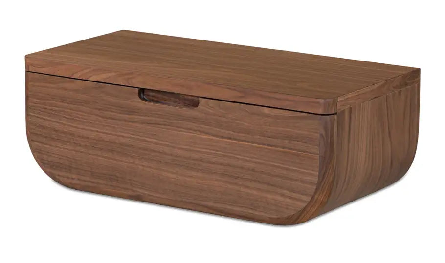 Hettie Floating Nightstand Dark Brown