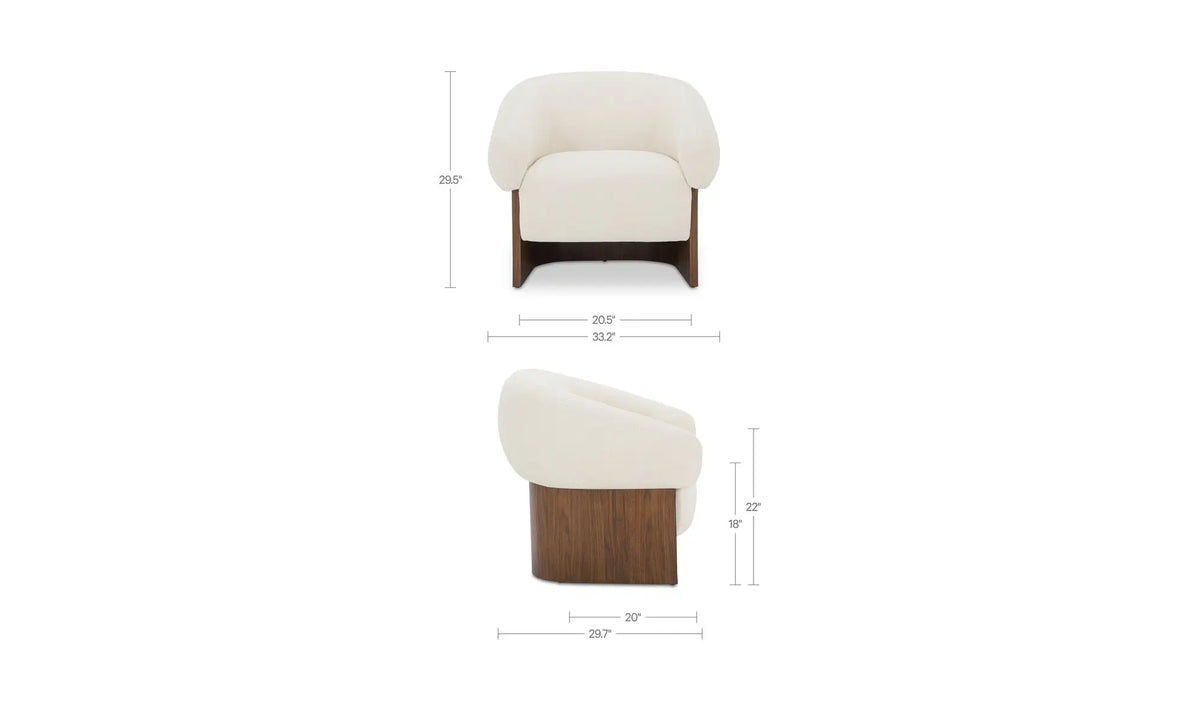 Otto Accent Chair Flecked Cream