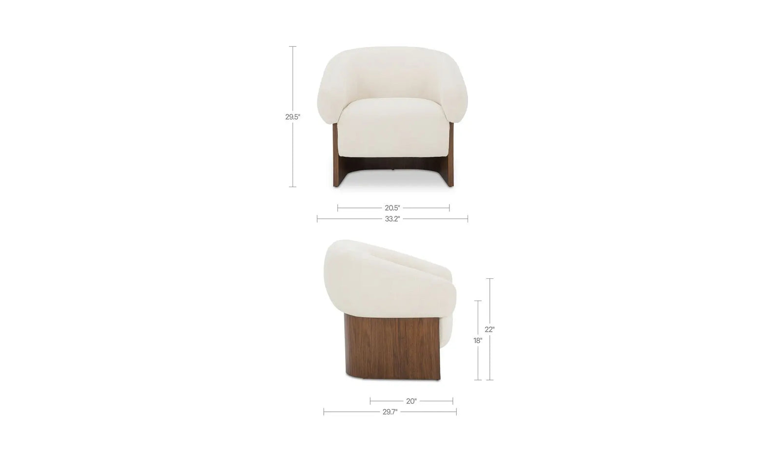 Otto Accent Chair Flecked Cream