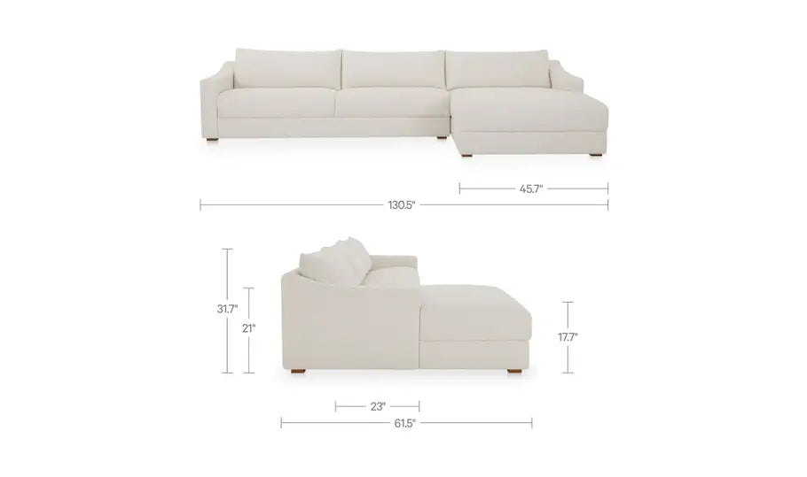 Farrow Sectional Flecked Oat