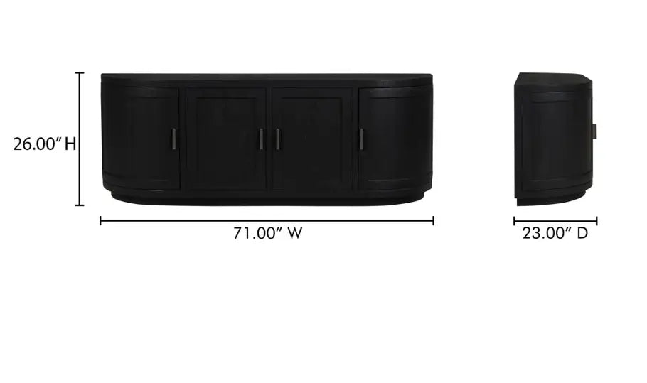 Nicola Media Cabinet Black