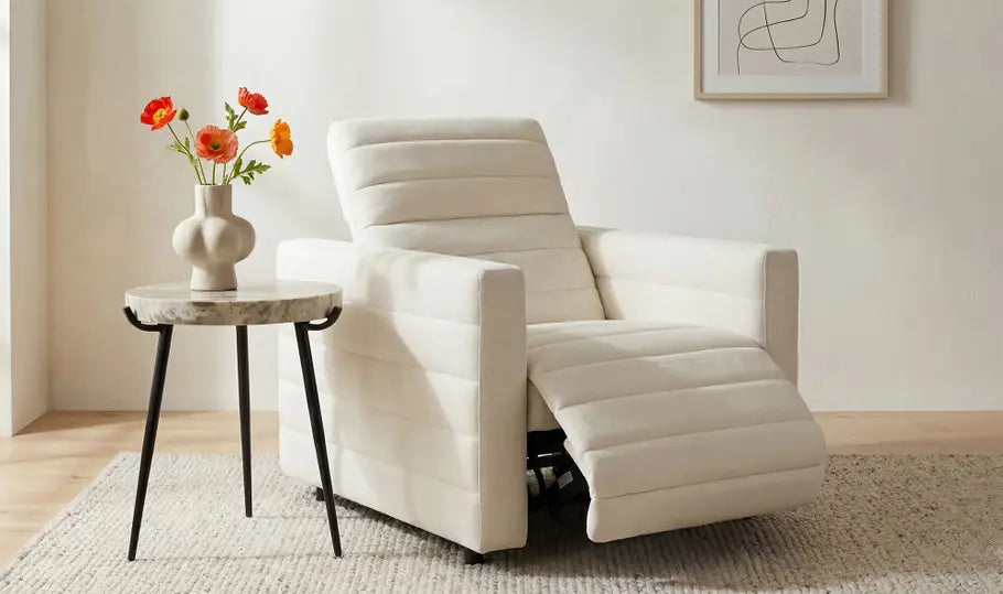 Juno Power Recliner Chair Off White