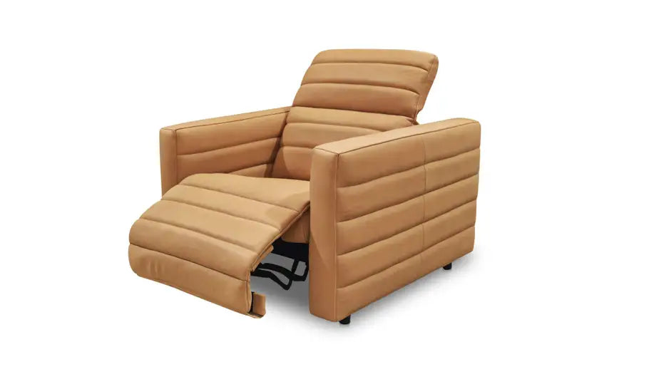 Juno Power Recliner Chair Tan Leather