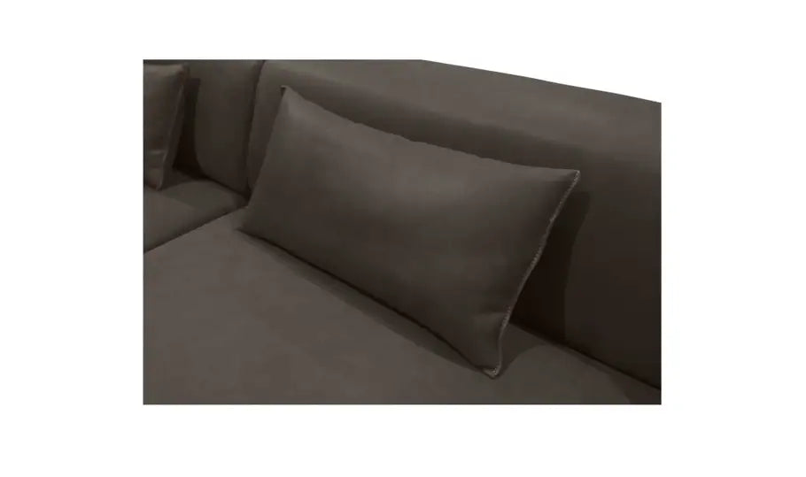 Clove L-Shaped Sectional Deep Brown