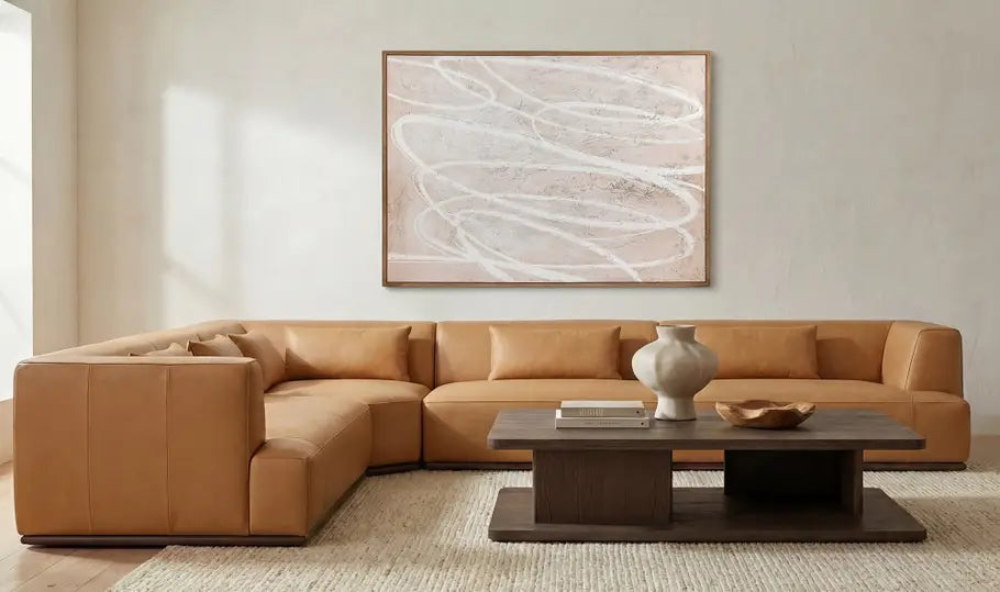 Clove L-Shaped Sectional Tan