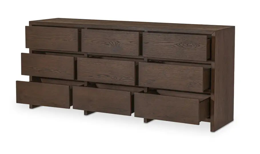 Jenson 9 Drawer Dresser Brown