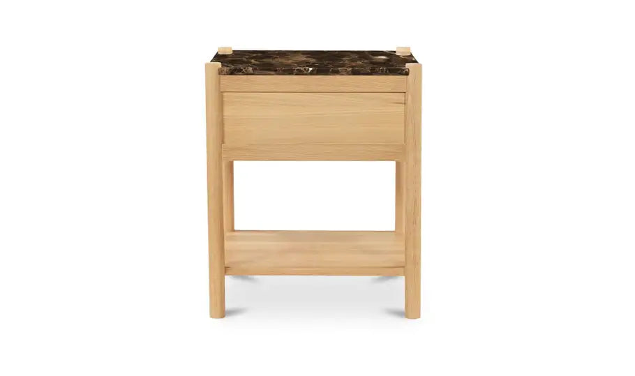 Elio Nightstand Dark Emperador Marble