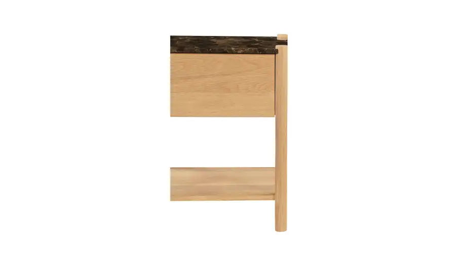 Elio Nightstand Dark Emperador Marble