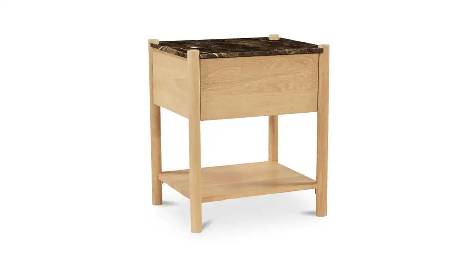 Elio Nightstand Dark Emperador Marble