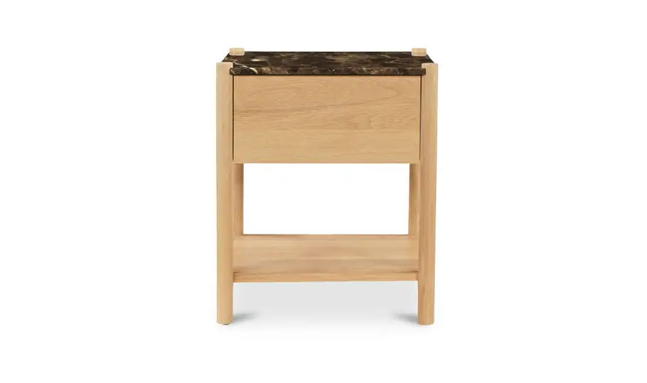 Elio Nightstand Dark Emperador Marble