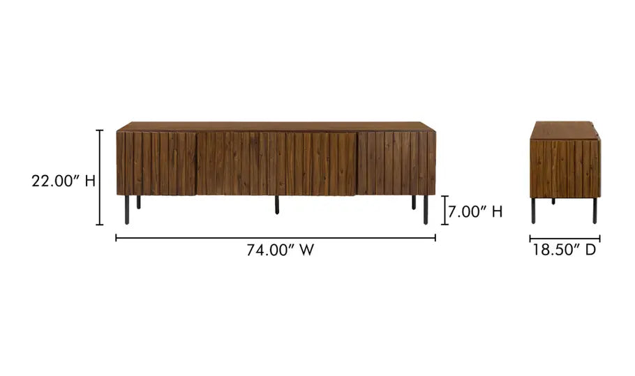 Lincoln Media Cabinet Brown