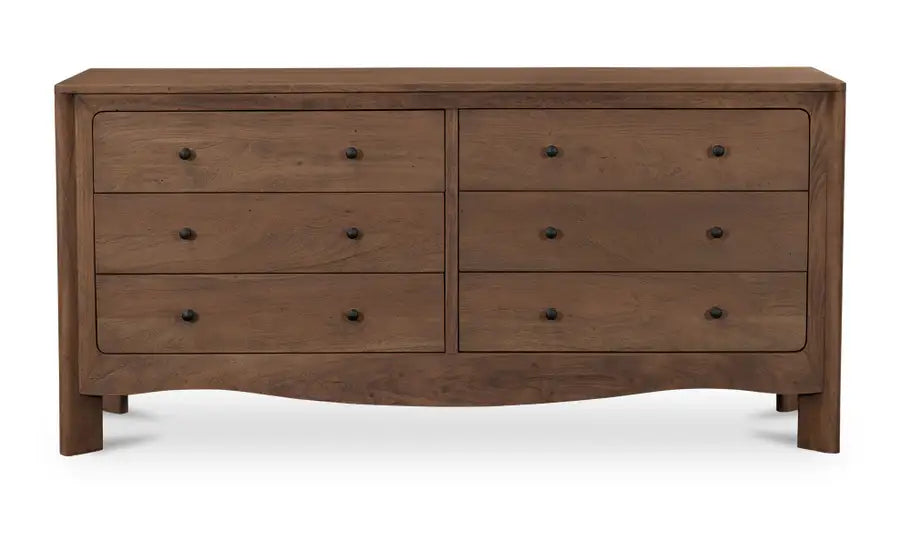 Mabel 6 Drawer Dresser Dark Brown