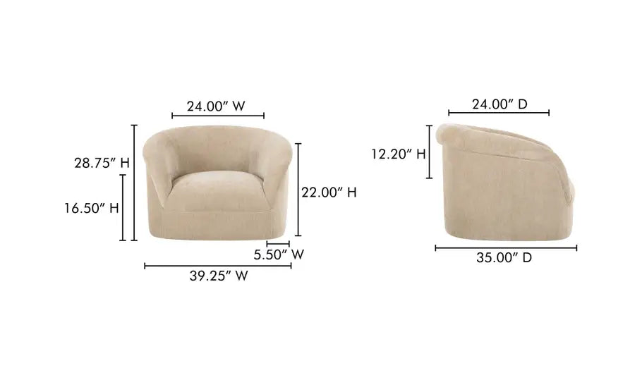 Thora Lounge Chair Beige