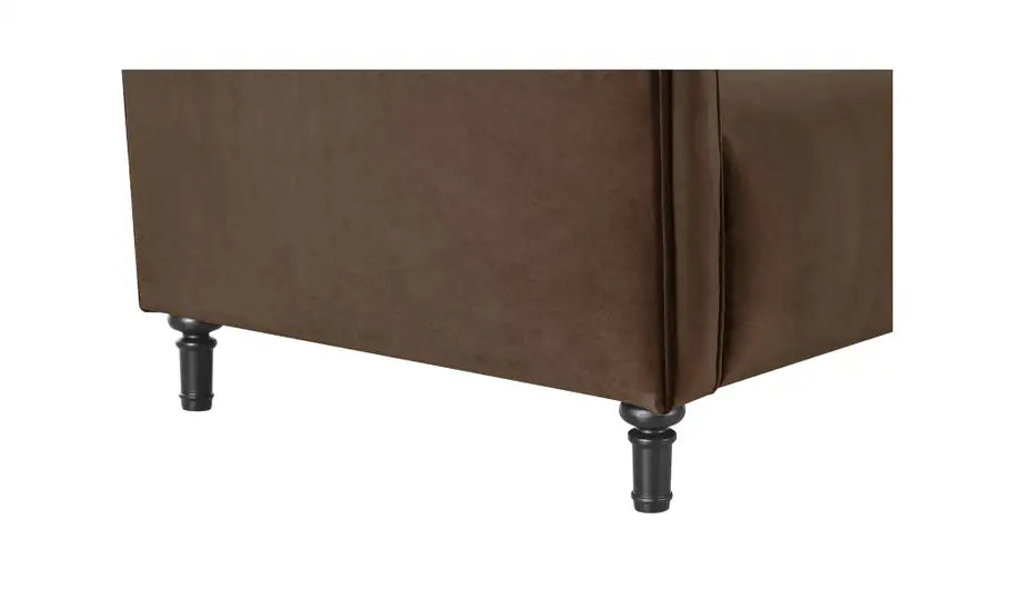 Harmony Sofa Dark Brown Faux Mohair