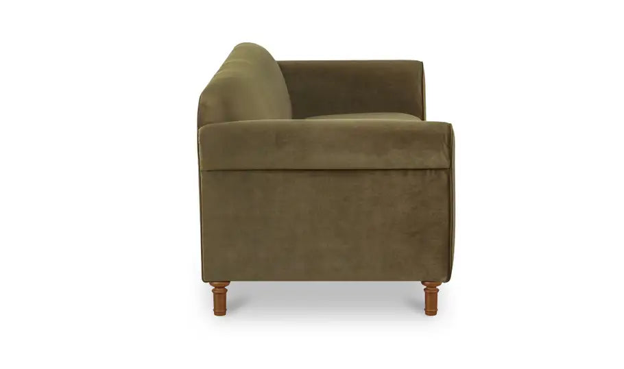 Harmony Sofa Dark Green Faux Mohair