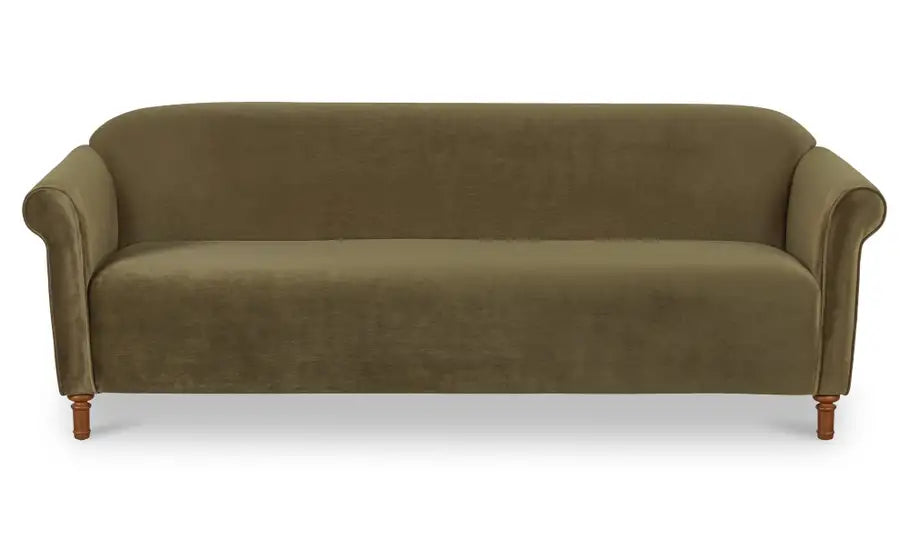 Harmony Sofa Dark Green Faux Mohair