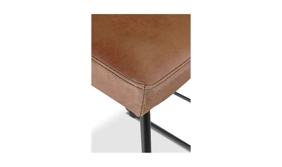 Starlet Counter Stool Open Road Brown Leather - Set of Two