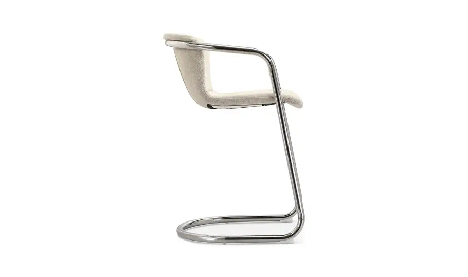 Freeman Chrome Frame Counter Stool Blended Cream - Set of Two